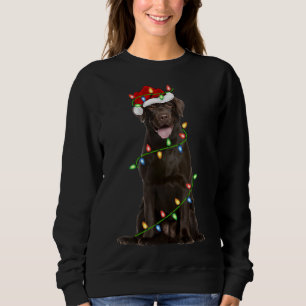 Lighting Xmas Santa Hat Labrador Retriever Dog Chr Sweatshirt