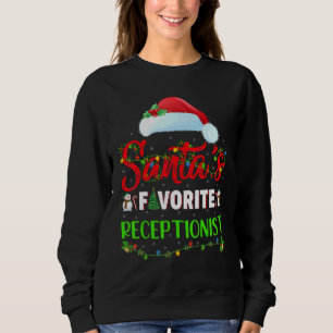 Lighting Xmas Santa's Favourite Receptionist Chris Sweatshirt