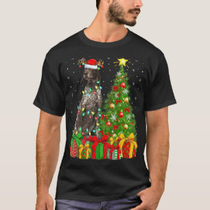 Lighting Xmas Tree German Shorthaired Pointer Dog  T-Shirt