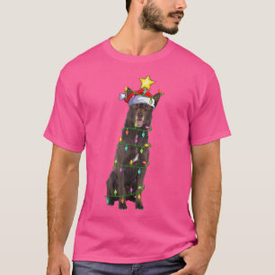 Lighting Xmas Tree Matching Australian Kelpie Chri T-Shirt