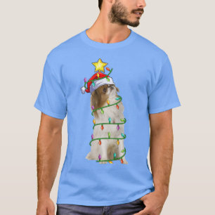 Lighting Xmas Tree Matching Santa Japanese Chin Ch T-Shirt