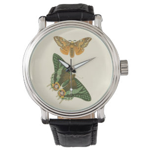 Lightly Bordered Butterfly Painting Watch