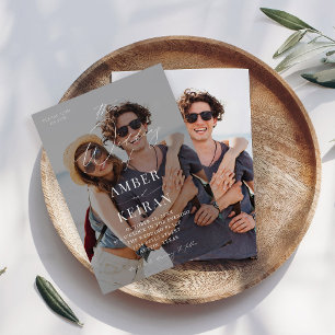 Lightly Tinted Shades Photo Wedding Invitation