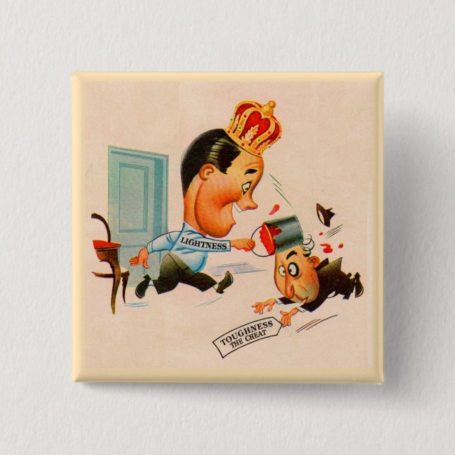 Lightness whoops Toughness 15 Cm Square Badge (Front)