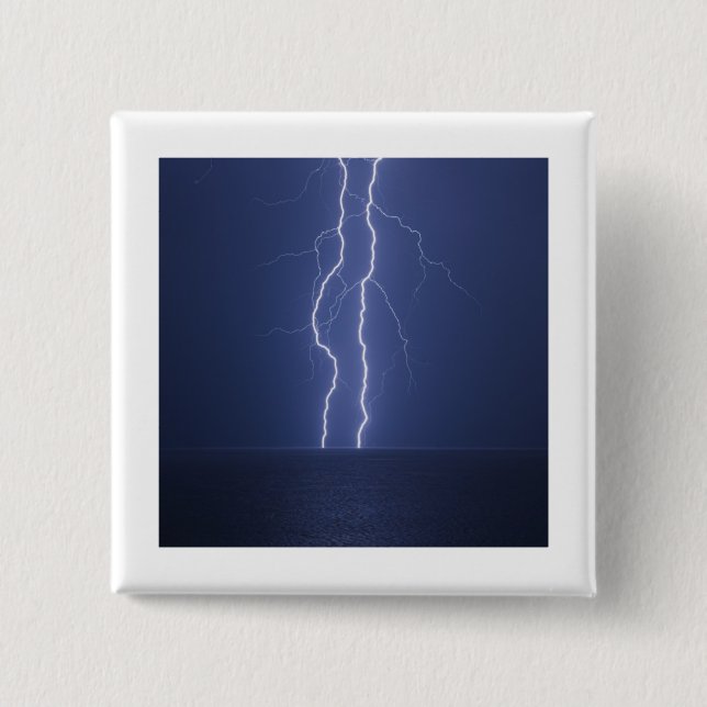 Lightning 15 Cm Square Badge (Front)
