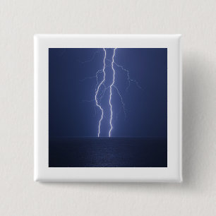 Lightning 15 Cm Square Badge