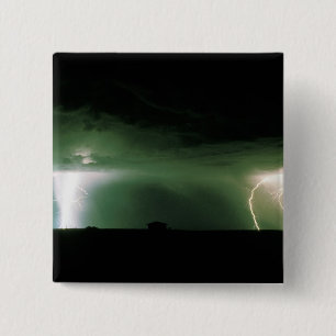 Lightning. 15 Cm Square Badge