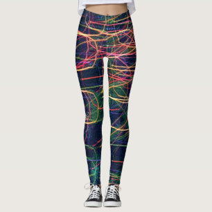 Lightning Abstract Art Colourful Leggings