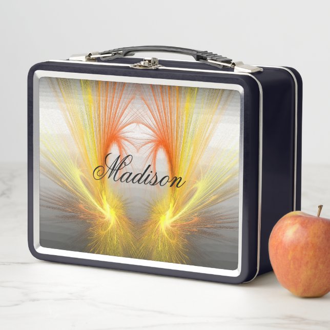 Lightning abstract - flash metal lunch box (In Situ)