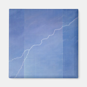 Lightning Across Glass Building Magnet