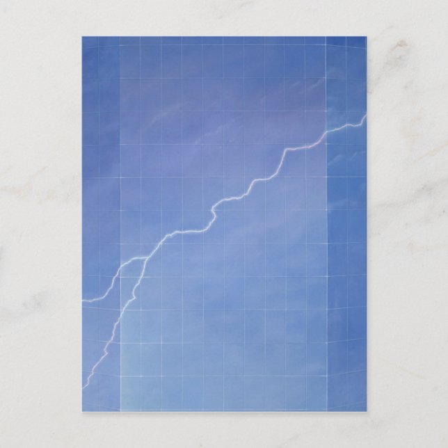 Lightning Across Glass Building Postcard (Front)