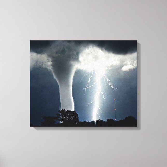 Lightning and Tornado Wrapped Canvas (Front)