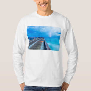 Lightning At Navarre Beach Pier T-Shirt