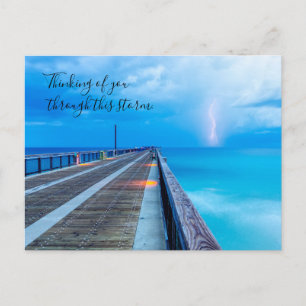 Lightning At Navarre Beach Thinking Of You Postcard