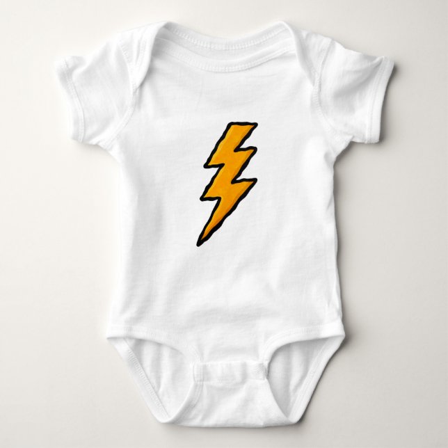 Lightning bolt baby bodysuit (Front)
