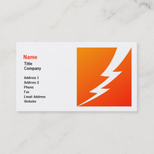 Lightning Bolt Business Card Template