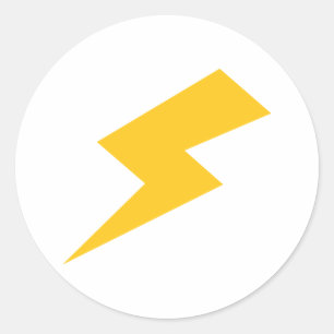 Lightning Bolt Classic Round Sticker