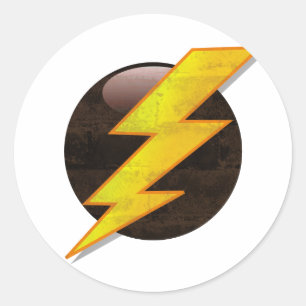 Lightning Bolt Classic Round Sticker