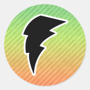 Lightning Bolt Classic Round Sticker