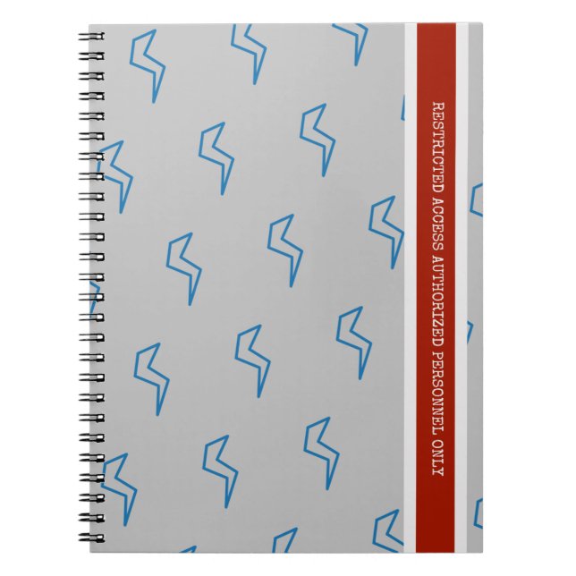 Lightning Bolt Construction  Notebook (Front)
