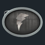 Lightning Bolt; Cool Black Belt Buckle<br><div class="desc">Cool grunge industrial metal look electrician electrical electricity lightning bolt power design. Great for gifts! Available on tee shirts, smart phone cases, mousepads, keychains, posters, cards, electronic covers, computer laptop / notebook sleeves, caps, mugs, and more! Visit our site for a custom gift case for Samsung Galaxy S3, iphone 5,...</div>