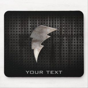 Lightning Bolt; Cool Black Mouse Mat