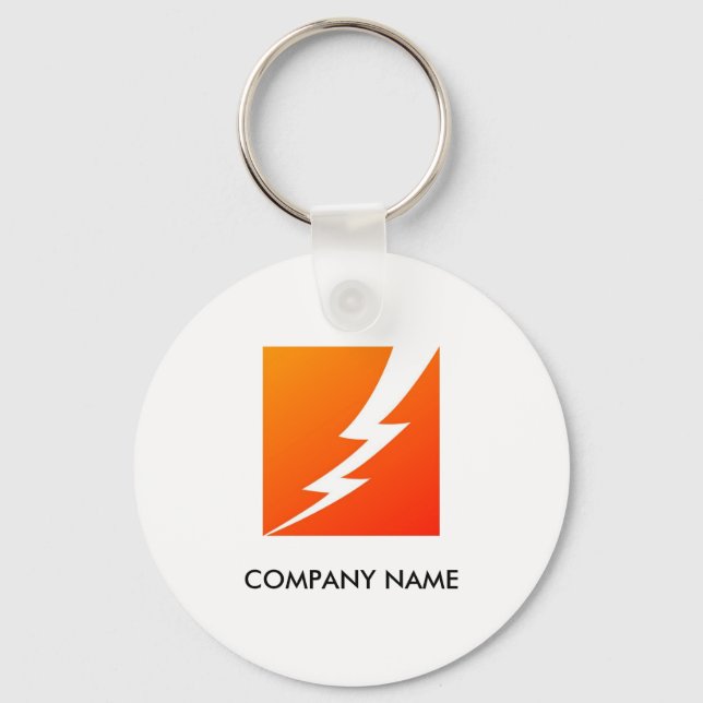 Lightning Bolt Customisable Keychain (Front)