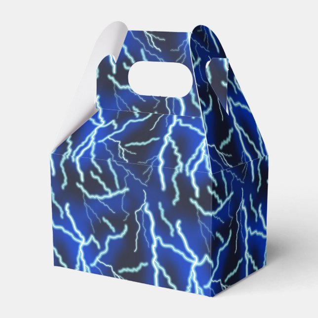 Lightning Bolt Electricity Thunderstorm Night Sky Favour Box (Front Side)