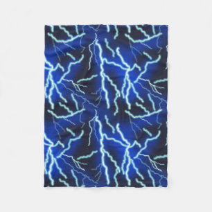 Lightning Bolt Electricity Thunderstorm Night Sky Fleece Blanket