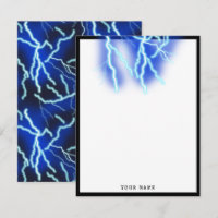 Lightning Bolt Electricity Thunderstorm Night Sky