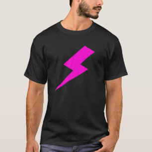 Lightning Bolt Hot Pink Flash Print T-Shirt