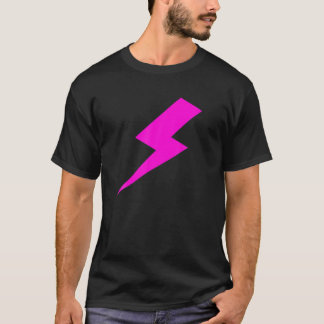 Lightning Bolt Hot Pink Flash Print T-Shirt