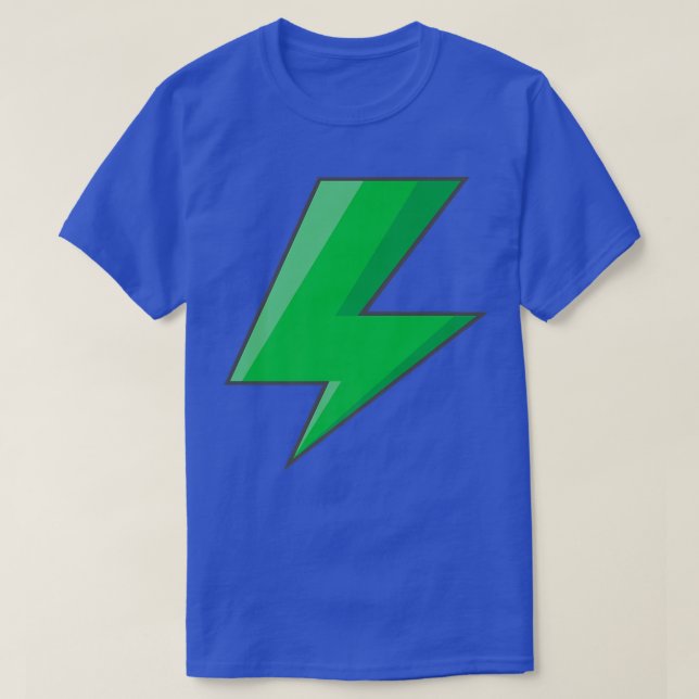 Lightning Bolt Lime Green Graphic Tee Easy Hallowe (Design Front)