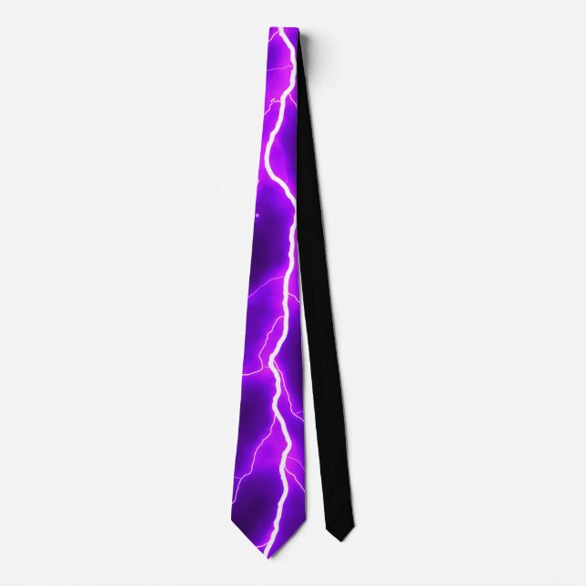 Lightning Bolt - Purple Neck Tie (Front)