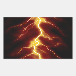 Lightning Bolt Rectangular Sticker