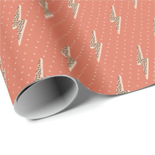 Lightning bolt soft pink  wrapping paper