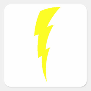 Lightning Bolt Square Sticker
