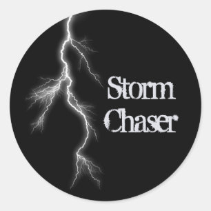 Lightning Bolt, Storm Chaser Classic Round Sticker