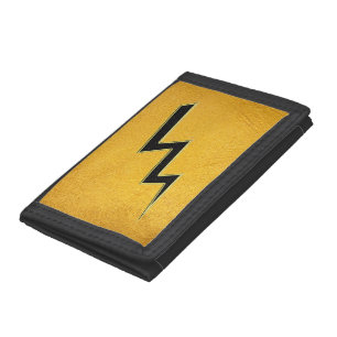 Lightning bolt tri-fold wallet