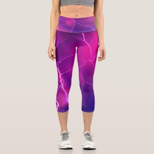 Lightning bolts capri leggings