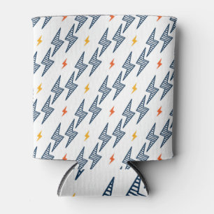 Lightning Bolts Doodle Seamless Flash Can Cooler