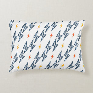 Lightning Bolts Doodle Seamless Flash Decorative Cushion