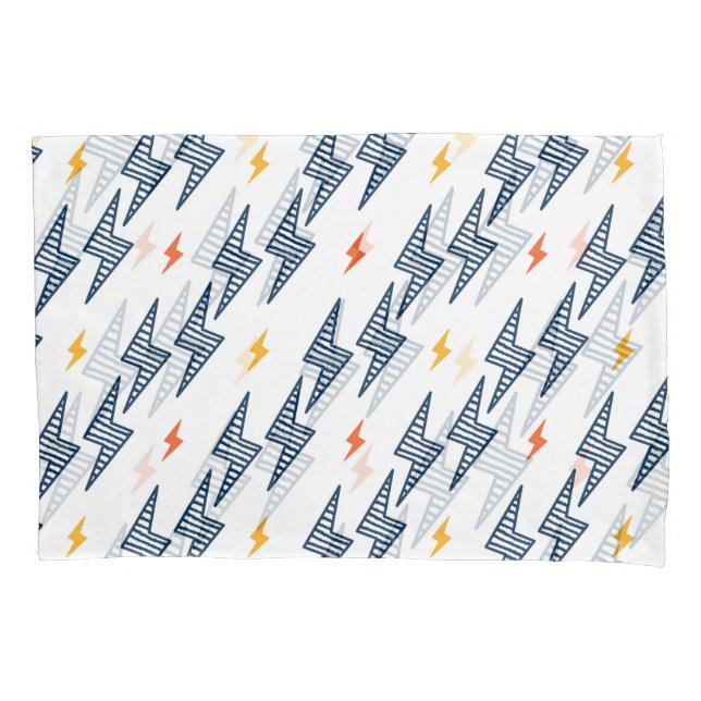 Lightning Bolts Doodle Seamless Flash Pillowcase (Front)