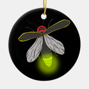 lightning bug flight lit ceramic tree decoration