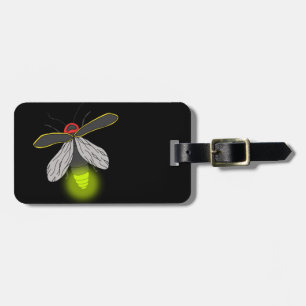 lightning bug flight lit luggage tag