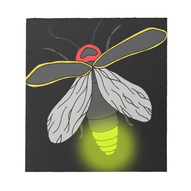 lightning bug flight lit notepad (Front)