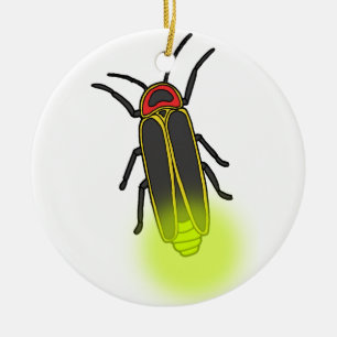lightning bug lit ceramic tree decoration