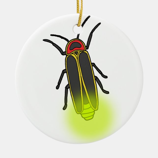 lightning bug lit ceramic tree decoration (Front)