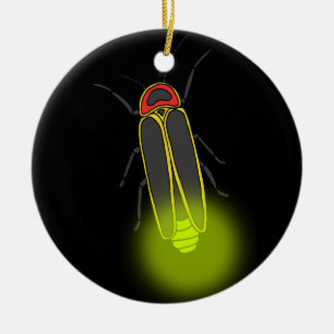lightning bug lit ceramic tree decoration