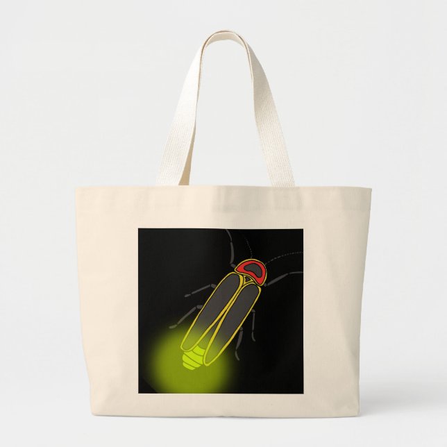 lightning bug lit large tote bag (Front)